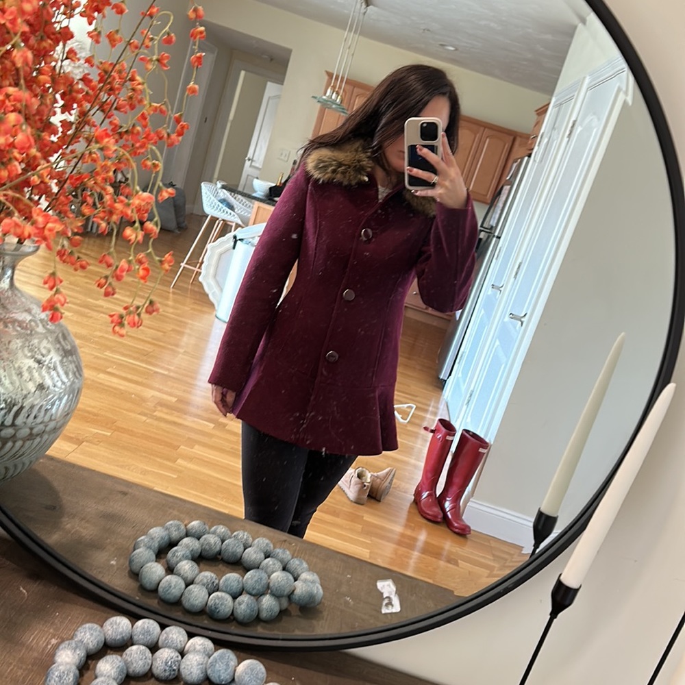 Kate spade burgundy peacoat - Picture 4 of 7